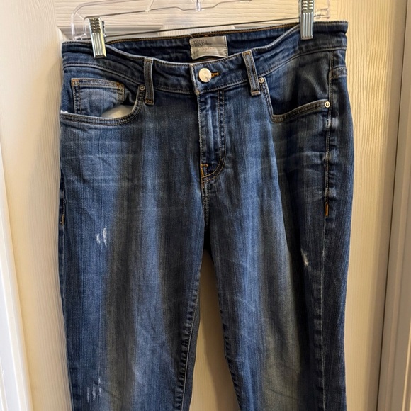 BKE Denim - Bke Payton Jeans Straight Leg Women’s 28x23 Crop Med Wash Distressed Casual